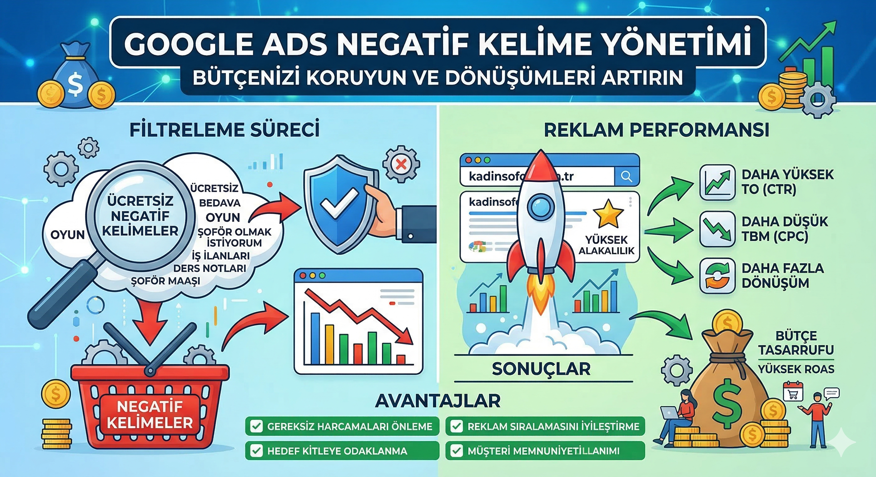 Google Ads Negatif Anahtar Kelime Yönetimi